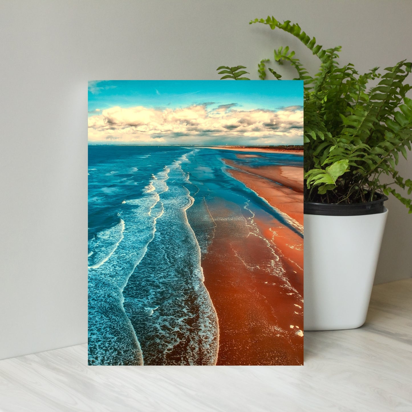 Tranquil Sea Canvas Wall Art features serene ocean waves and vibrant colors, perfect for any home or office decor.