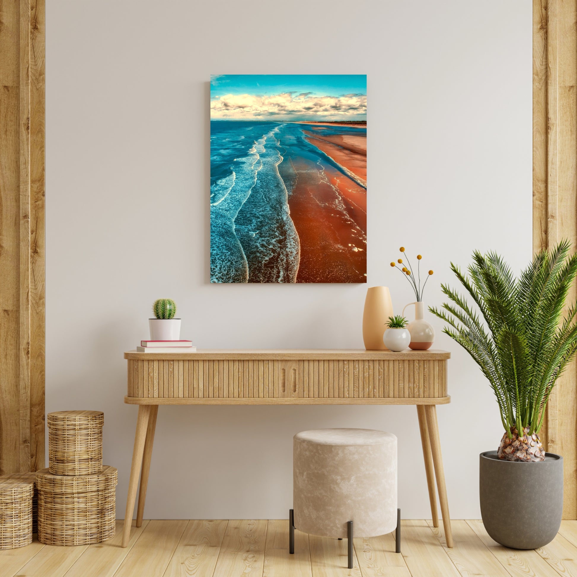 Tranquil Sea Canvas Wall Art displayed in a stylish interior, adding a serene touch to any space.